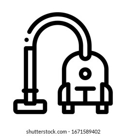 Vacuum Cleaner Icon Vector. Outline Vacuum Cleaner Sign. Isolated Contour Symbol Illustration