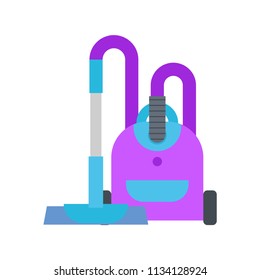 Vacuum cleaner icon. White background. Vacuum sweeper. Vector illustration. EPS 10.