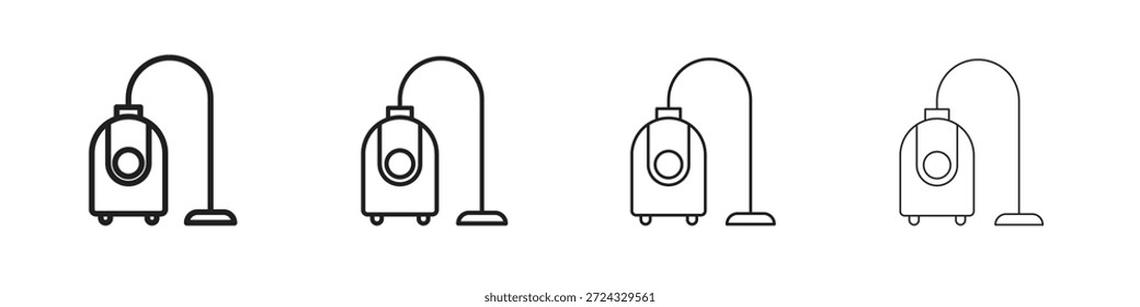 Staubsauger-Symbole für mobiles Konzept und Web-Design in Farbe bearbeitbar