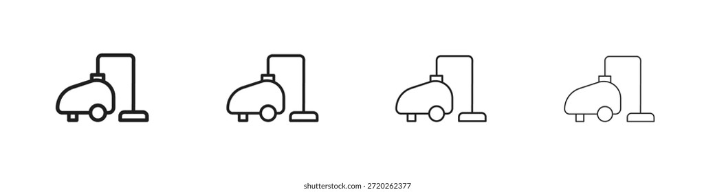 Iconos de la aspiradora Esquema símbolo de Vector