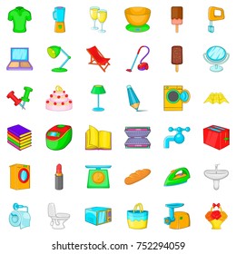 Vacuum cleaner icons set. Cartoon style of 36 vacuum cleaner vector icons for web isolated on white background