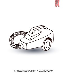  vacuum cleaner icons set, vector illustration