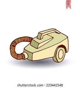  vacuum cleaner icons set, vector illustration