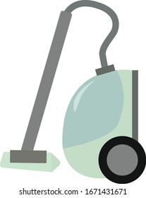 Vacuum cleaner, illustration, vector on white background.