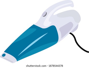 Vacuum cleaner, illustration, vector on white background
