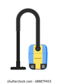 Vacuum cleaner isolated icon in flat style. House cleaning tool, housework supplies vector illustration