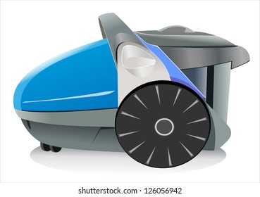 Vacuum cleaner isolated on the white background
