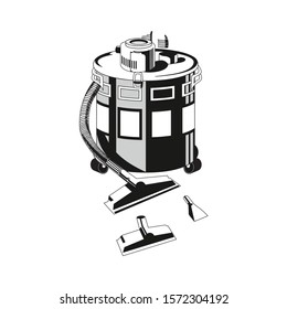 Vacuum Cleaner isolated on a white