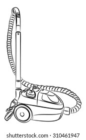 Vacuum cleaner isolated on white background
