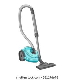 Vacuum cleaner isolated on white background. Vector illustration, EPS 10