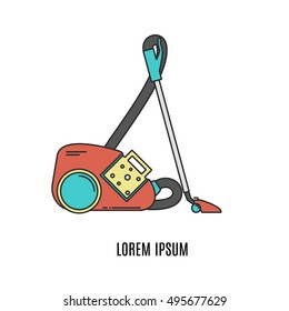  Vacuum cleaner. isolated on a white background. Vector illustration.