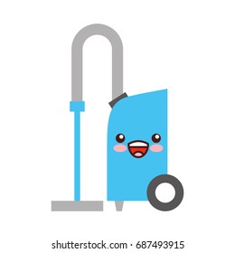 Vacuum cleaner kawaii character