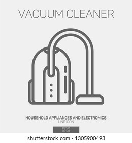 Vacuum cleaner line icon