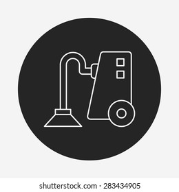 Vacuum cleaner line icon