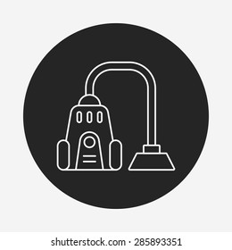 Vacuum cleaner line icon