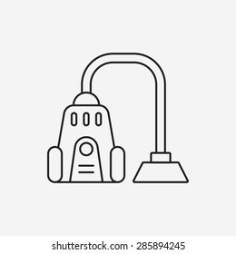 Vacuum cleaner line icon
