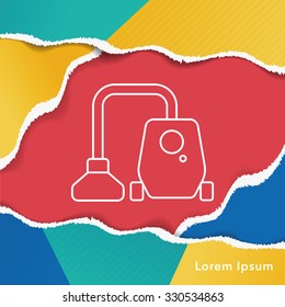 Vacuum cleaner line icon