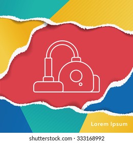Vacuum cleaner line icon