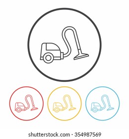 Vacuum cleaner line icon