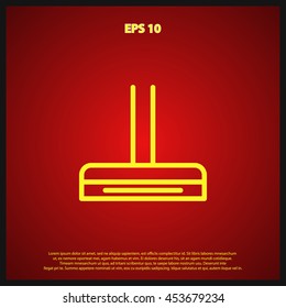 vacuum cleaner line icon