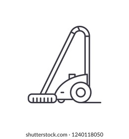 Vacuum cleaner line icon concept. Vacuum cleaner vector linear illustration, symbol, sign