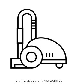 Vacuum cleaner line icon, concept sign, outline vector illustration, linear symbol.