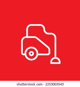 Vacuum cleaner line icon. Graphic resource template, vector illustration.