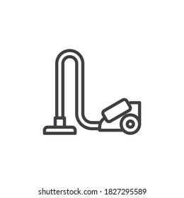 Vacuum Cleaner line icon. linear style sign for mobile concept and web design. Wireless vacuum cleaner outline vector icon. Symbol, logo illustration. Vector graphics