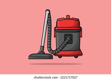 Vacuum Cleaner Machine vector illustration. Cleaning service object  icon concept. Home cleaner equipment  vector design.