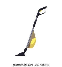 Vacuum cleaner modern wireless hoover cartoon icon, flat vector illustration isolated on white background. Domestic cleaning machine or vacuum sweeper.