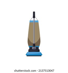 Vacuum cleaner modern wireless upright hoover cartoon icon or symbol, flat vector illustration isolated on white background. Domestic or professional vacuum sweeper.