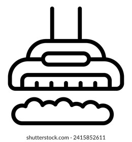 Vacuum cleaner mop icon outline vector. Dirty apartment. House brush