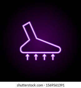 Vacuum cleaner neon icon. Simple thin line, outline vector of cleaning icons for ui and ux, website or mobile application