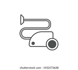 Vacuum cleaner outline and filled vector icon sign symbol