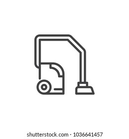 Vacuum cleaner outline icon. linear style sign for mobile concept and web design. Hoover simple line vector icon. Symbol, logo illustration. Pixel perfect vector graphics