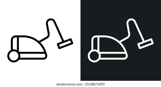 Vacuum cleaner outlined icon vector collection.