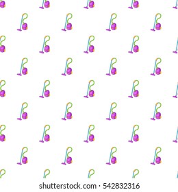 Vacuum cleaner pattern. Cartoon illustration of vacuum cleaner vector pattern for web
