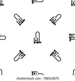 Vacuum cleaner pattern repeat seamless in black color for any design. Vector geometric illustration