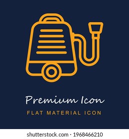 Vakuum Cleaner Premium Material ui ux einzelne Vektorsymbol in marinblau und orange Farben