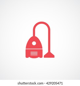 Vacuum Cleaner Red Icon On White Background