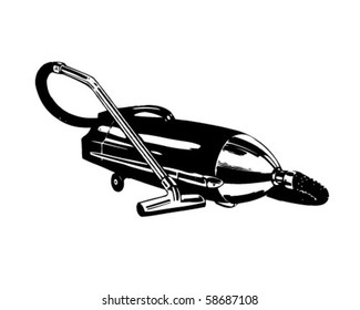 Vacuum Cleaner - Retro Clip Art