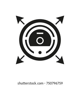 Vacuum cleaner robot icon