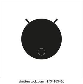 Vacuum cleaner robot. illustration for web and mobile design.