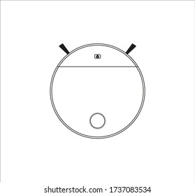Vacuum cleaner robot. illustration for web and mobile design.