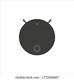 Staubsauger-Roboter. Illustration für Web- und Mobile-Design.