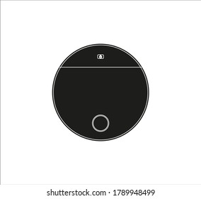 Vacuum cleaner robot. illustration for web and mobile design.