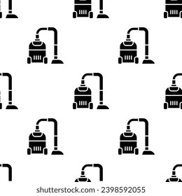 Vacuum cleaner Seamless pattern. Home appliances theme. Vector Illustration