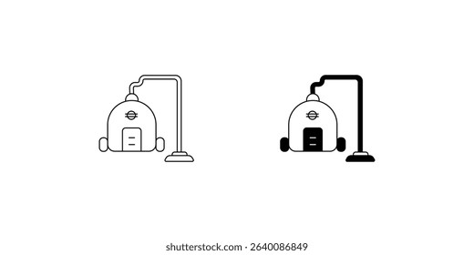 vacuum cleaner set icon with white background vector stock illustration