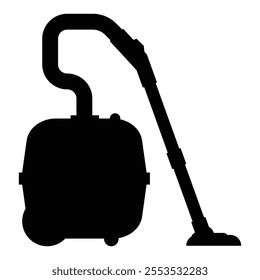 Vacuum Cleaner Silhouette Icon for Cleaning and Home Care