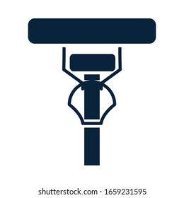 vacuum cleaner silhouette style icon design, Cleaning service wash home hygiene equipment domestic interior housework and housekeeping theme Vector illustration
